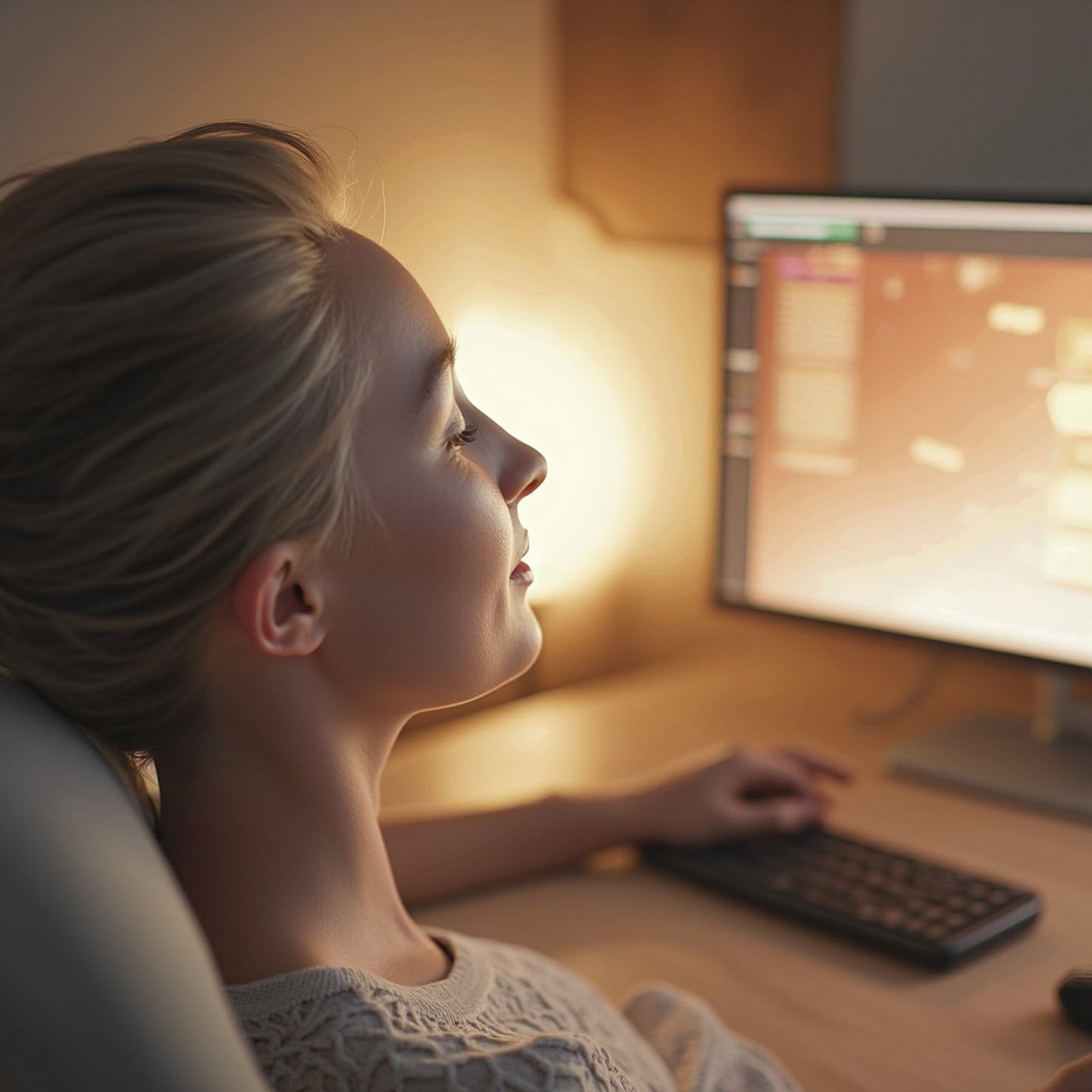 Peaceful scene during neurofeedback therapy