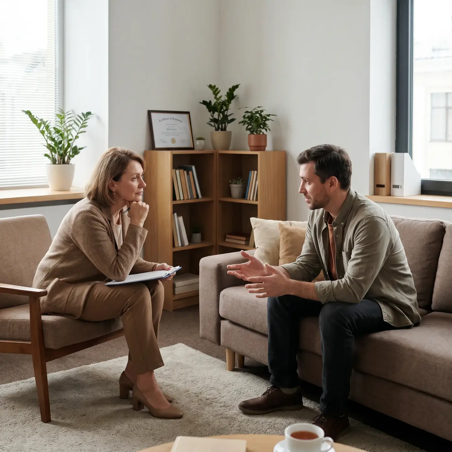 Therapist conducting ADHD assessment